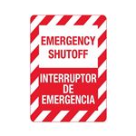 Emergency Shutoff / Interruptor De Emergencia Sign
